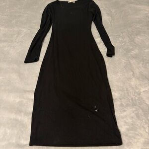 Heart Hips Classic Black Long Sleeve Dress